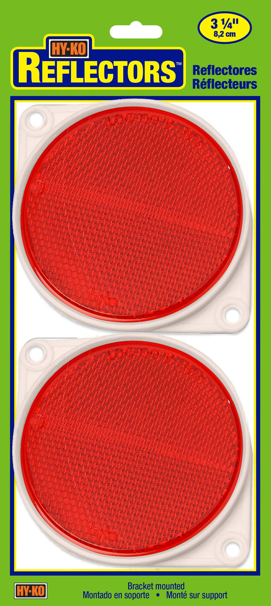 Hy-Ko Products CDRF-3R Nail On Reflector 3 1/4 Diameter Red, 2 Piece