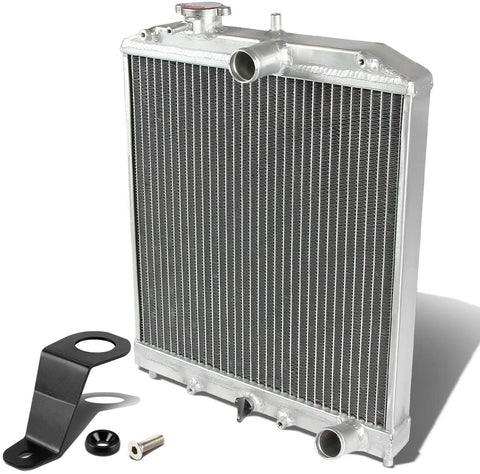 Replacement for Honda Civic EG MT (Manual Transmission) 2-Row Aluminum Radiator w/Stay Mount Bracket (Silver)