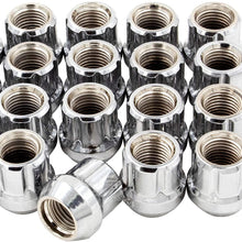 Wheel Accessories Parts Set of 20 Bulge Acorn Open End Chrome Small Diameter Lug Nut Full Set (M14x1.50)