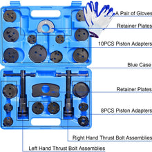 YSTOOL Universal 24PCS Brake Caliper Compression Tool Kit Wind Back Front and Rear Disc Brake Piston Brake Pad Replacement Tool Set for Most Car Truck