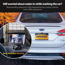 Wireless Backup Camera 5" Monitor, 720P HD License Plate Reverse Camera w/ Stable Signal for Rear View Car/Pickup/Semi Box Truck/Sedan/Rv/Van/Camper, Suitable Driving and Reversing, No Water-in