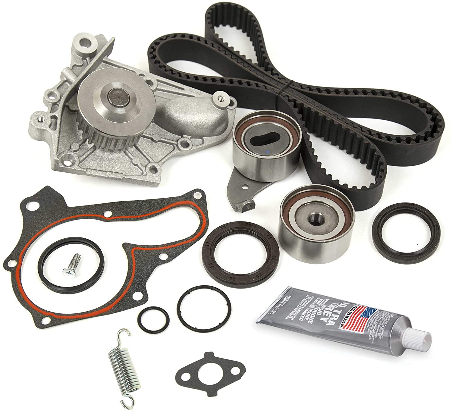 Evergreen TBKWP138 Timing Belt Kit Water Pump Compatible With Toyota Camry Celica MR2 Rav4 Solara 2.2 3SFE 5SFE