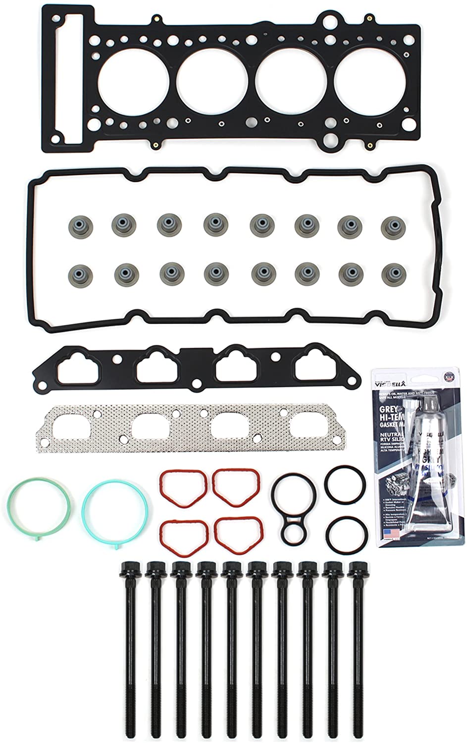 NEW CH17110HBSI MLS Head Gasket Set & Head Bolt Kit For 2002-08 MINI COOPER SUPERCHARGED W11B16A 1.6L SOHC W10B16A (Won't fit