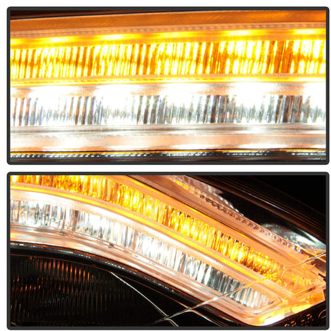 Spyder 5083906 Mercedes Benz W221 S Class 07-09 Projector Headlights - Xenon/HID Model Only (Not Compatible With Halogen Model) - DRL LED - Chrome