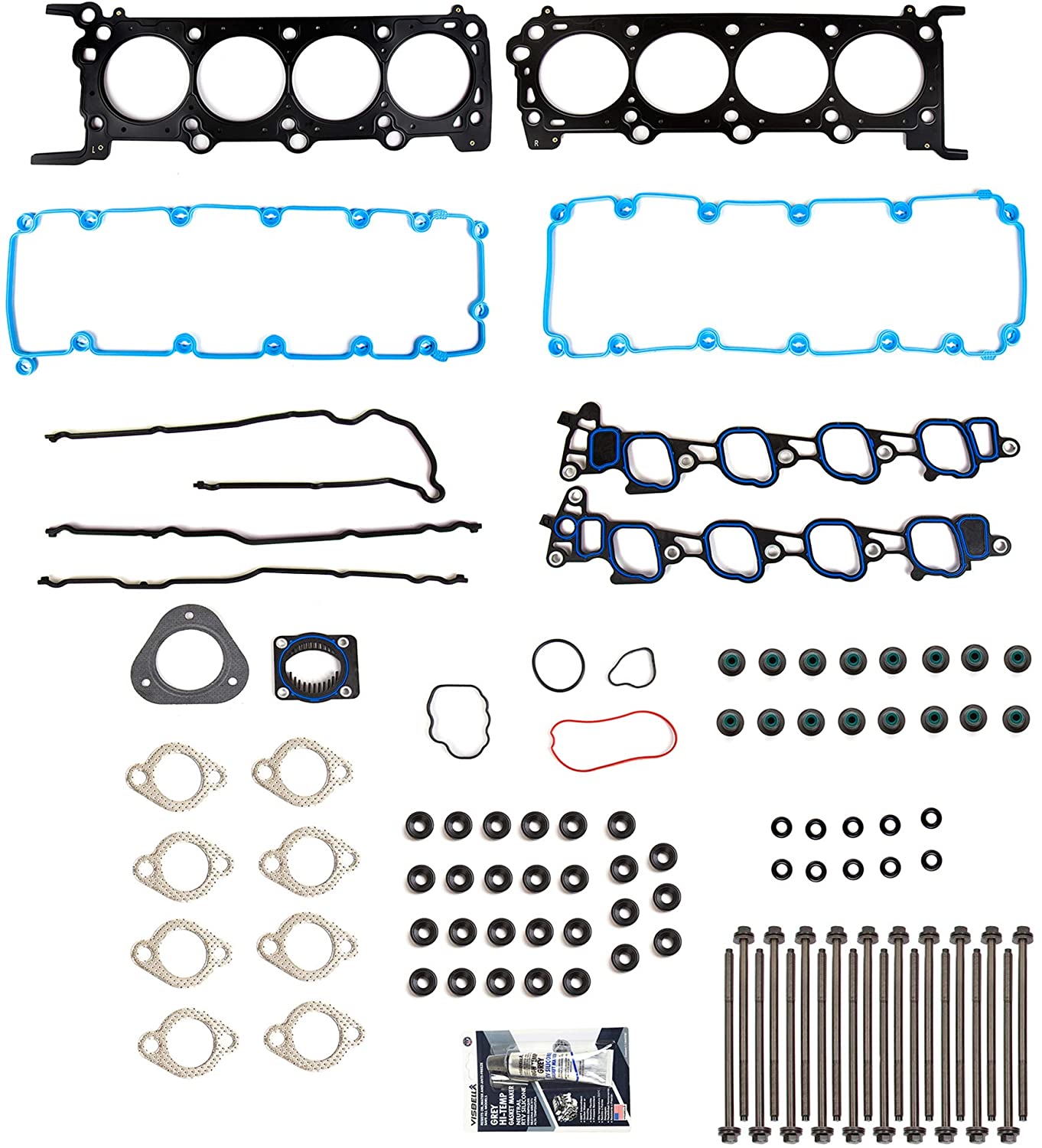 Evergreen HSHB8-21213 Head Gasket Bolts Set Fit 2009-2014 Ford E-150 E-250 E-350 Super Duty 5.4L V8