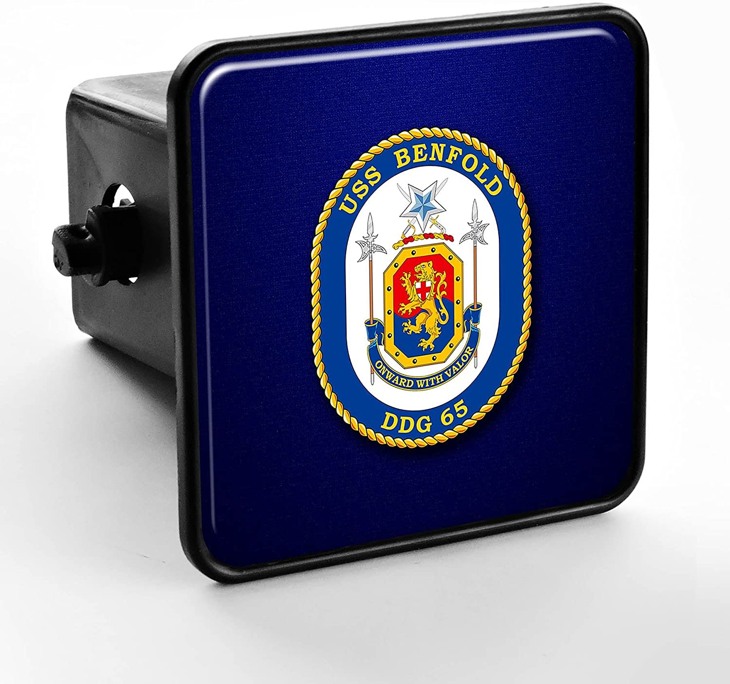 ExpressItBest Trailer Hitch Cover - US Navy USS Benfold (DDG 65), Destroyer Emblem (Crest)