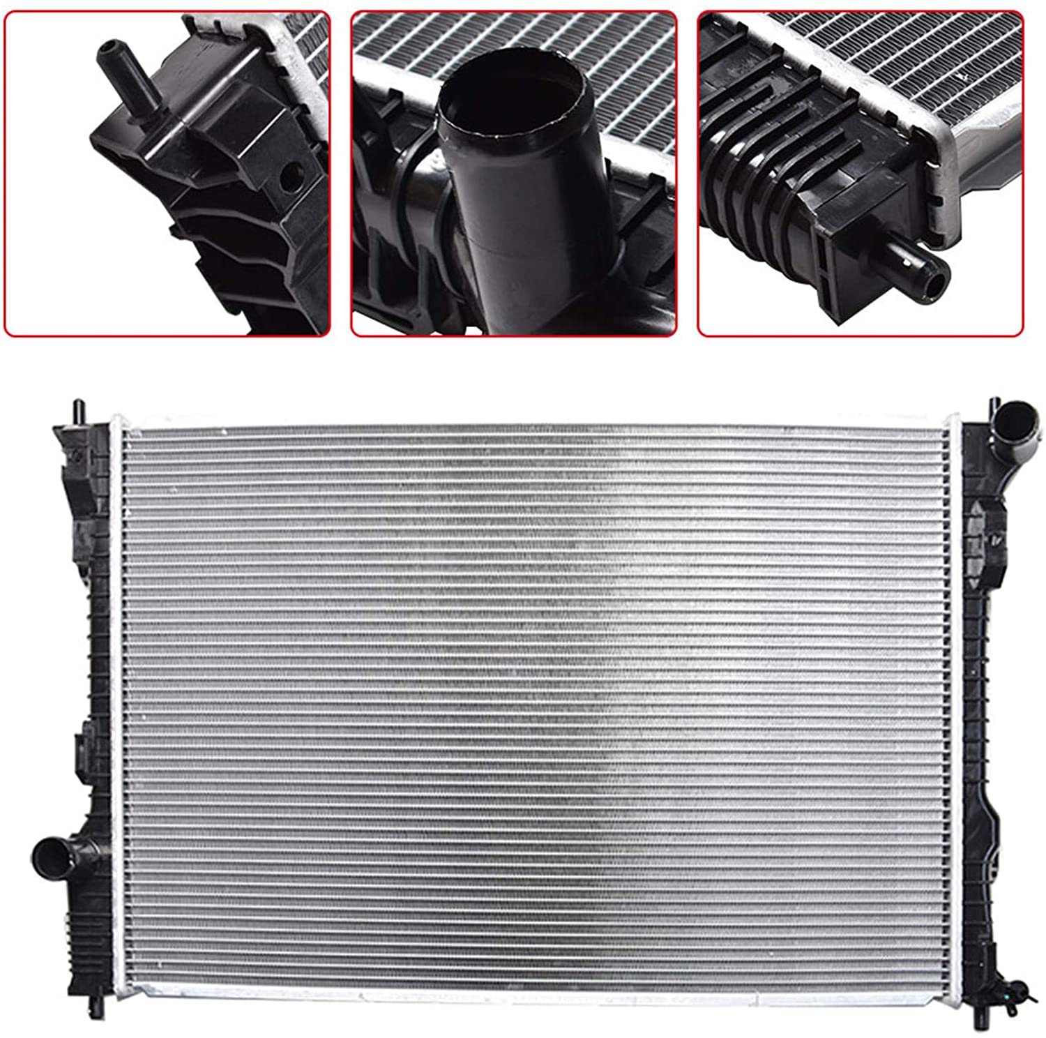 WFLNHB Radiator 13364 Replacement for 2014 2015 2016 2017 Ford Explorer 3.5l V6 13445 3666 3667