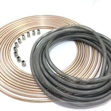 25 Ft. of 1/4" Copper Nickel Tubing with 8 Ft of Stainless Armor and Stainless Fittings