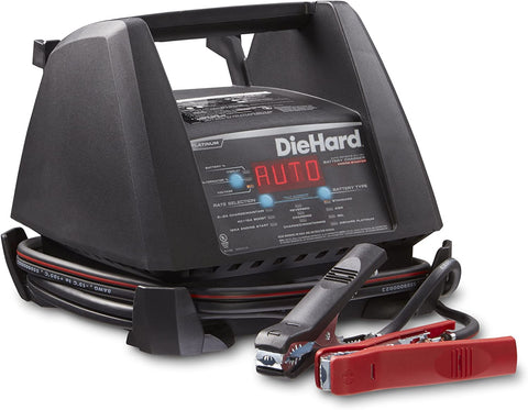 DieHard 71328 6/12V Platinum Shelf Smart Battery Charger and 15/125A Engine Starter