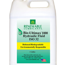 Hydraulic Oil, Bio, Ultimax 1000, 1 gal, ISO 32