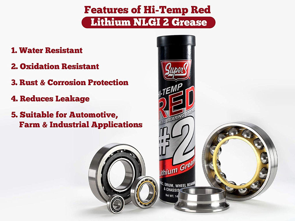 SuperS S Lithium Grease 2 NLGI 2 Lithium Grease Red Grease Hi Temp