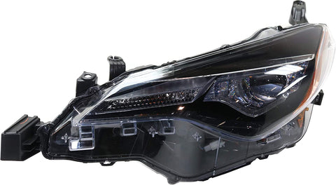 Headlight Compatible with TOYOTA COROLLA 2017-2019 LH Assembly Bi-LED with LED DRL CE/L/LE/LE ECO Models - CAPA