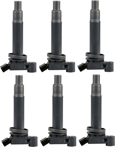 ENA Ignition Coils compatible with Toyota - Avalon Camry Highlander Sienna - Lexus - ES300 RX300 - V6 Compatible with C1175 UF-267-1MZFE Engine ONLY - Pack of 6