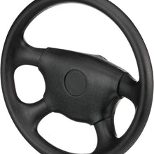 SeaChoice 28510 Universal UV-Resistant 4-Spoke Marine Boat Leather Steering Wheel