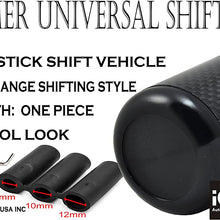 ICBEAMER Racing Style Matte Black Aluminum Carbon Fiber Manual Shifter Gear Shift Knob 5 6 Speeds Pattern Free Return