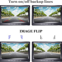 LeeKooLuu AHD Backup Camera Kit with 7 Inch Touch Key Screen for Trucks,Trailers,Tractors,Vans,Campers,Motorhomes Single Power Rear View System,IP69K Waterproof Camera Guide Lines ON/Off