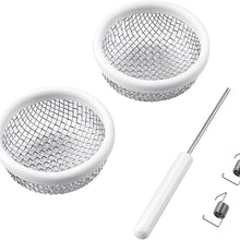 RVGUARD RV Flying Insect Screen, Stainless Steel Mesh RV Furnace Vent Cover with Installation Tool and Silicone Rubber, 2.8 x 1.3 Inch for Furnace Fitting, 8.5 x 6 x 1.3 Inch for Water Heater