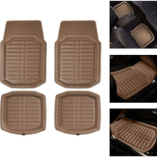 FH Group Tray Style Car Mats F14409REDBLACK Deep Tray All Weather Floor Mats, 4 Piece
