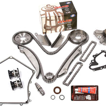 Evergreen TKTCS5028HWP Compatible With 02-06 Chrysler Dodge V6 2.7L EER Timing Chain Kit GMB Water Pump (NGC Cam Gear) Timing Cover Gasket