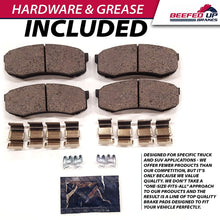 Beefed Up Brakes Premium Trail Rated Rear Ceramic Brake Pad Kit w/hardware and grease Compatible with Toyota 4Runner, Toyota FJ Cruiser & Toyota Land Cruiser