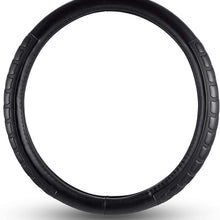 FH Group FH2006 Microfiber Embossed Leather Steering Wheel Cover (Black) – Universal Fit for Cars Trucks & SUVs