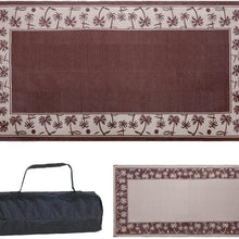Reversible Mats 209187 Outdoor Patio / RV Camping Mat - Palm Tree (Brown/Beige, 9-Feet x 18-Feet)