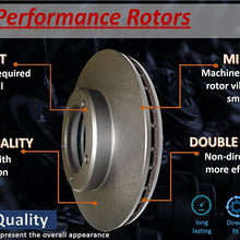 Stirling - 2009 For Toyota Corolla Front Disc Brake Rotors and Ceramic Brake Pads