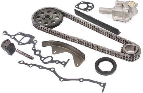 Evergreen TK3001OP Compatible With 83-88 Nissan D21 720 Pathfinder Van 2.4L Z24 Z24i SOHC 8V Timing Chain Kit Oil Pump