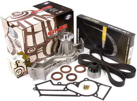 Evergreen TBK249MWP3 Compatible With 96-04 Nissan Infiniti SOHC Supercharged VG33E Timing Belt Kit GMB Water Pump
