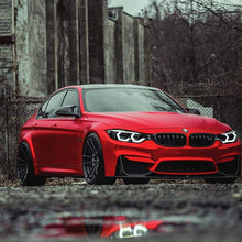 Fit 2012-2018 BMW 3 Series F30 F31 F35 Grille High Gloss BLACK Cool Bussiness Style Replacement Conversion Grill Sturdy ABS Easy To Install (Half Chrome-Gloss Black)