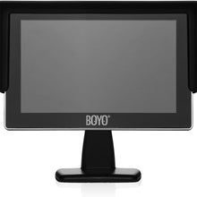 BOYO VTC525R - Wireless Vehicle Backup Camera System with 5” Monitor and Bar-Type License Plate Backup Camera for Car, Truck, SUV and Van
