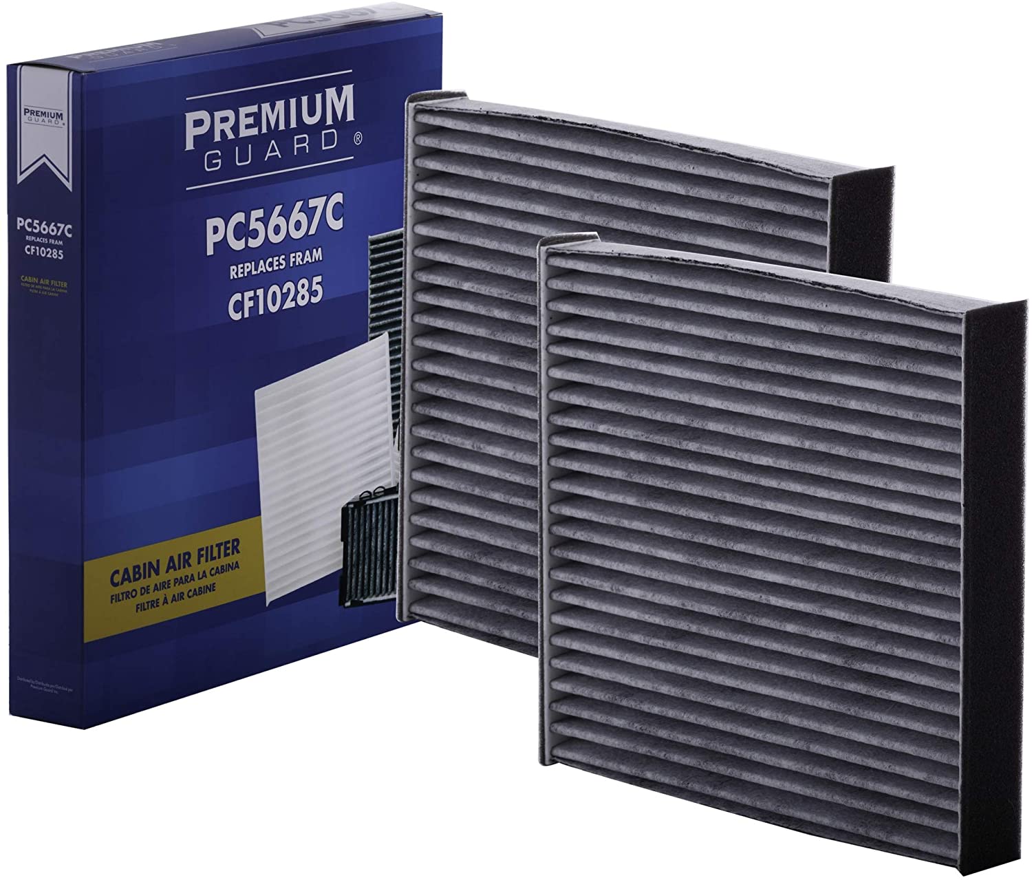 PG Cabin Air Filter PC5667C| Fits 2005-20 various models of Lexus, Subaru, Toyota (Charcaol Media Pack of 2)