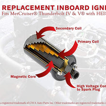 Replacement Inboard Ignition Coil - Compatible with MerCruiser Thunderbolt IV and V Ignition Systems with HEI - Replaces 18-5438, 392-805570A2, 392-7803A4, 392-805570A1, 72115, 40511