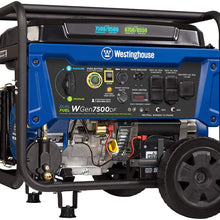 Westinghouse WGen9500DF Dual Fuel Portable Generator-9500 Rated 12500 Peak Watts Gas or Propane Powered-Electric Start-Transfer Switch & RV Ready, CARB Compliant