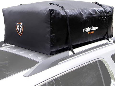 Rightline Gear Sport Jr Car Top Carrier, 10 cu ft Sized for Compact Cars, 100% Waterproof Zipper, Attaches With or Without Roof Rack, 100S50