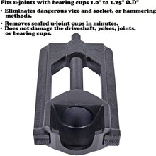 Aain A034 Heavy Duty U-Joint Puller with Bearing Cups 1.5" - 2.2" for use on Class 7-8 Intermediate Trucks, Buses, Farm Equipment.