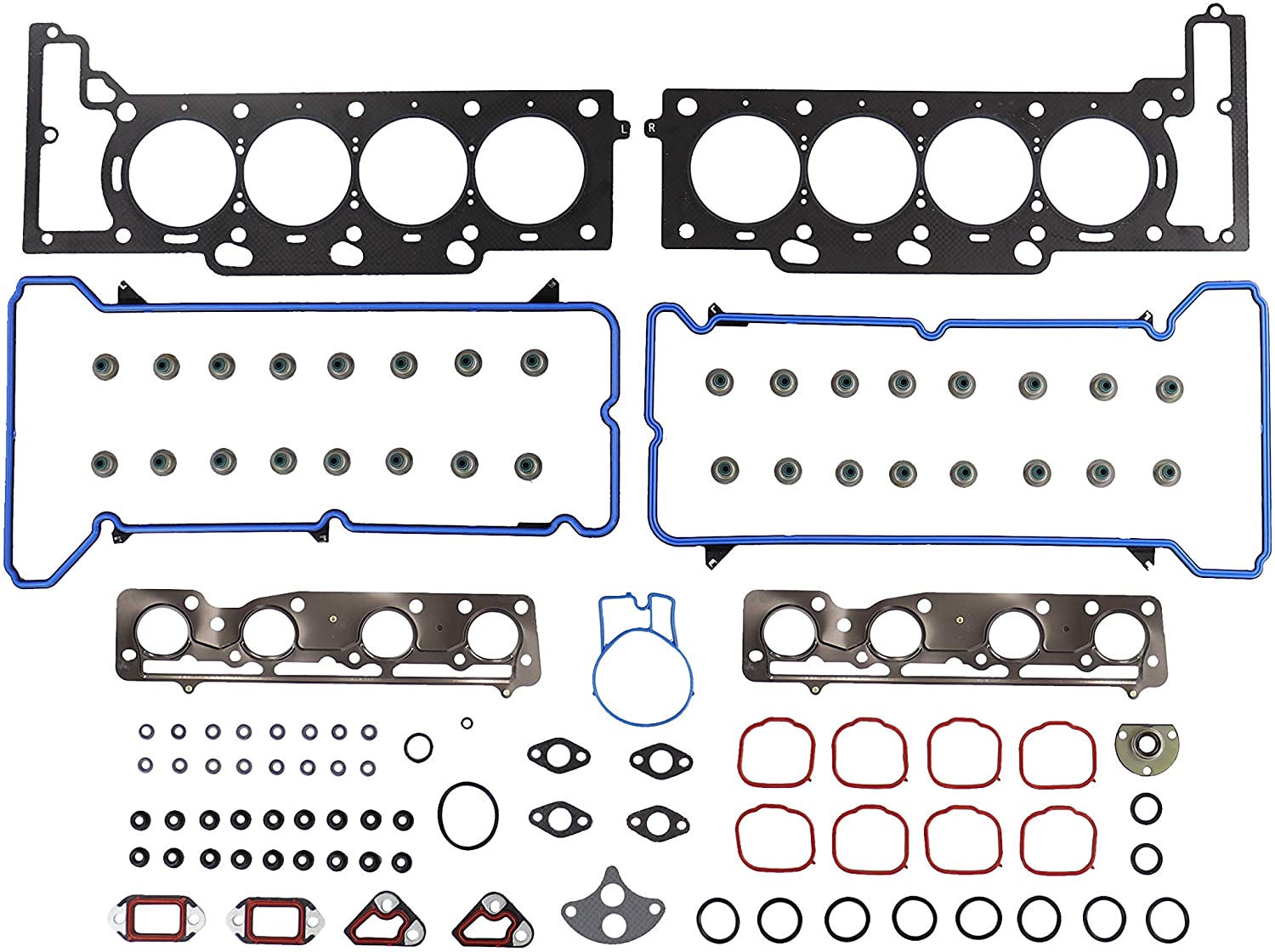 DNJ HGS3162 Graphite Head Gasket Set/For 2000-2001/ Cadillac/DeVille, Eldorado, Seville/ 4.6L/ DOHC/ V8/ 32V/ 281cid/ VIN 9, VIN Y
