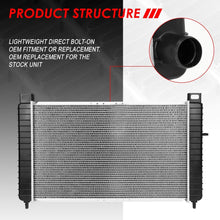 DPI 2334 OE Style Aluminum 28 Inches Core High Flow Radiator Replacement for Silverado Sierra Yukon Tahoe Suburban AT