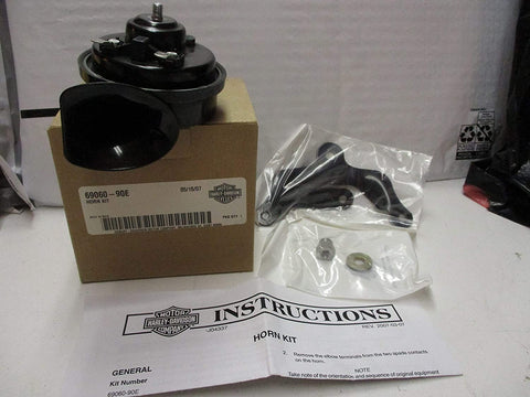 Harley Davidson Stock Universal Black Horn Kit With Mounting Hardware Part# 69060-90E