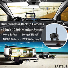 Wireless Backup Camera - IP69 Waterproof 1080P HD Night Vision Wide View Angle Backup Camera Wireless with 7 Inch HD Monitor, Wireless Backup Camera for Truck RV Trailer Pickup Camper