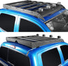 V8 GOD Top Roof Rack Cargo Carrier for Toyota Tacoma 2005-2021 2/3 Gen -Textured Steel Tacoma Roof Rack w/ 4×18w LED Spotlights