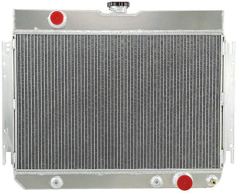 CoolingSky 4 Row All Aluminum Engine Radiator for 1963-1968 Chevy Bel Air, Impala Chevelle Biscayne Caprice丨More GM Cars