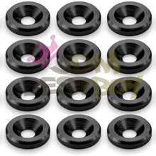 JDMBESTBOY 20pcs Black Billet Aluminum Fender Bumper Washer Bolt Engine Bay Screw Dress Up Kit JDM M6x15mm 6061 T6-Grade