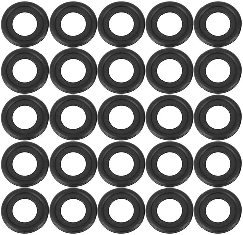 X AUTOHAUX 25pcs M11 Black Oil Drain Plug Gaskets Replacement for GM 12616850 3536966