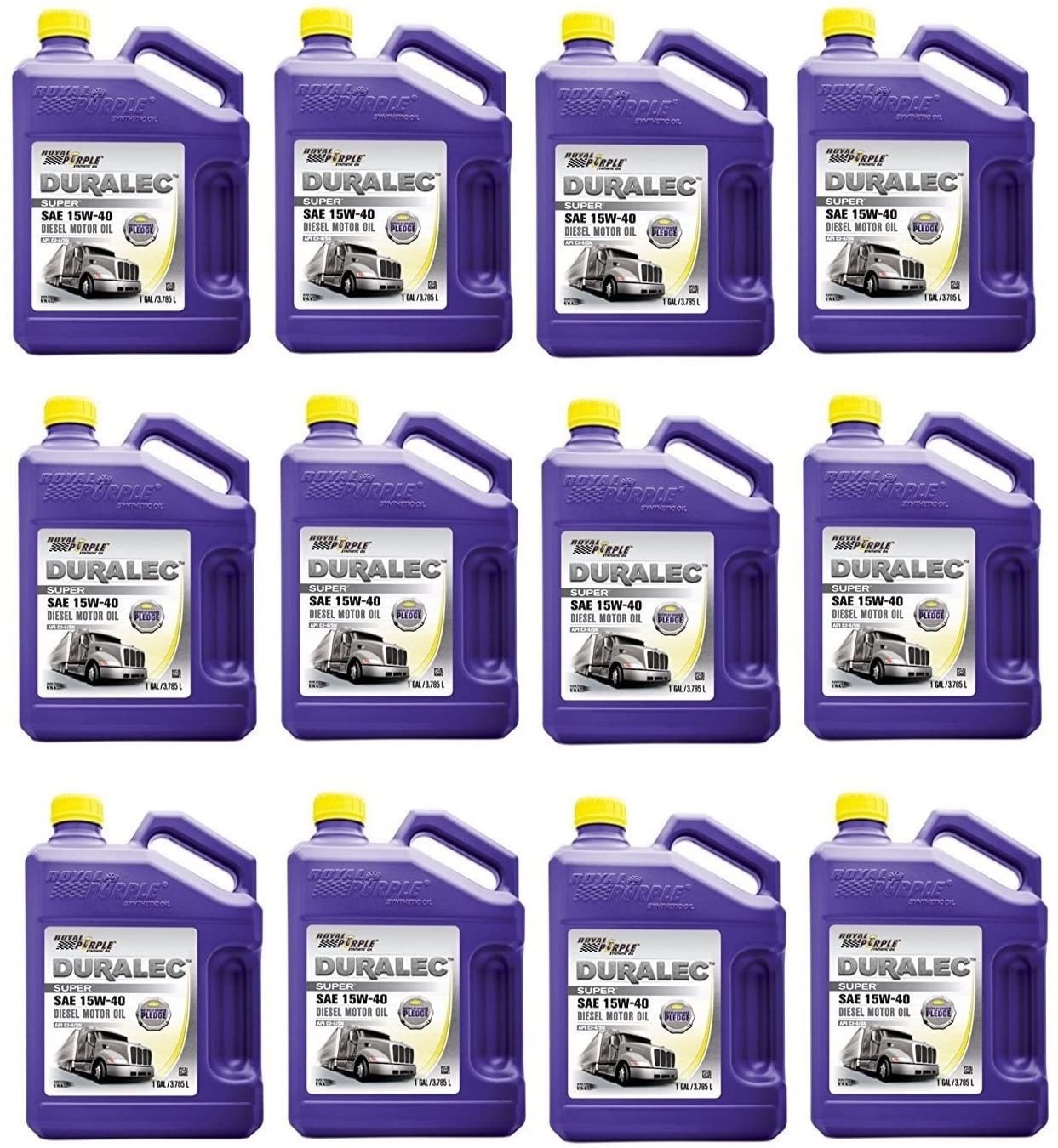 Royal Purple API-Licensed SAE 15W-40 High Performance Synthetic Motor Oil - 1 Gallon Each Pack of 12