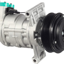 AUTEX AC Compressor & A/C Clutch CO 11155C 57887 Compatible with Versa 2007 2008 2009 2010 2011 1.8L Compatible with Tiida 2007 2008 2009 2010 2011 2012 2013 2014 2015 1.8L