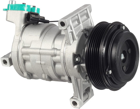 AUTEX AC Compressor & A/C Clutch CO 11155C 57887 Compatible with Versa 2007 2008 2009 2010 2011 1.8L Compatible with Tiida 2007 2008 2009 2010 2011 2012 2013 2014 2015 1.8L