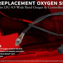 Replacement LSU 4.9 Lambda Wide Band O2 Oxygen Sensor - Replaces 17025, 0258017025 - Fits AEM 30-4110, 30-0300, 30-0310 - X Series AFR Inline Controller - UEGO Air and Fuel Ratio Wideband 02 Gauge Kit