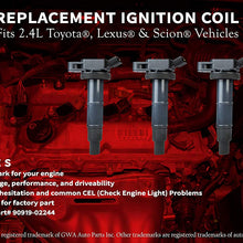 Ignition Coil Pack Set of 4 - Compatible with Toyota, Scion & Lexus Vehicles - Camry, Corolla, Solara, tC, xB, HS250h and more 2.0L, 2.4L models- Replaces 90919-02244, UF333 - Year Models 2001-2012