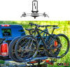 OMAC Auto Accessories Foldable Bike Rack Hitch Mounted | 2 Bicycle Carrier Racks Aadjustable Hitches Suitable for Electric Bikes and Fat Bikes